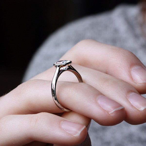 Laura Preshong Engagement Ring - Betsy Oval Bezel Engagement Ring