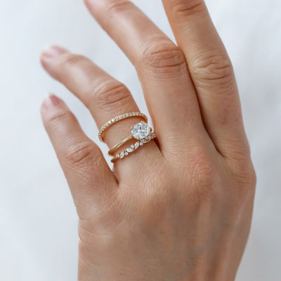 Harlan Double Prong Solitaire Ring