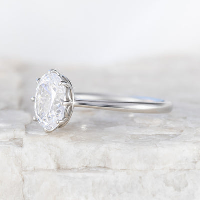 Annabelle Scallop Detail Solitaire Ring