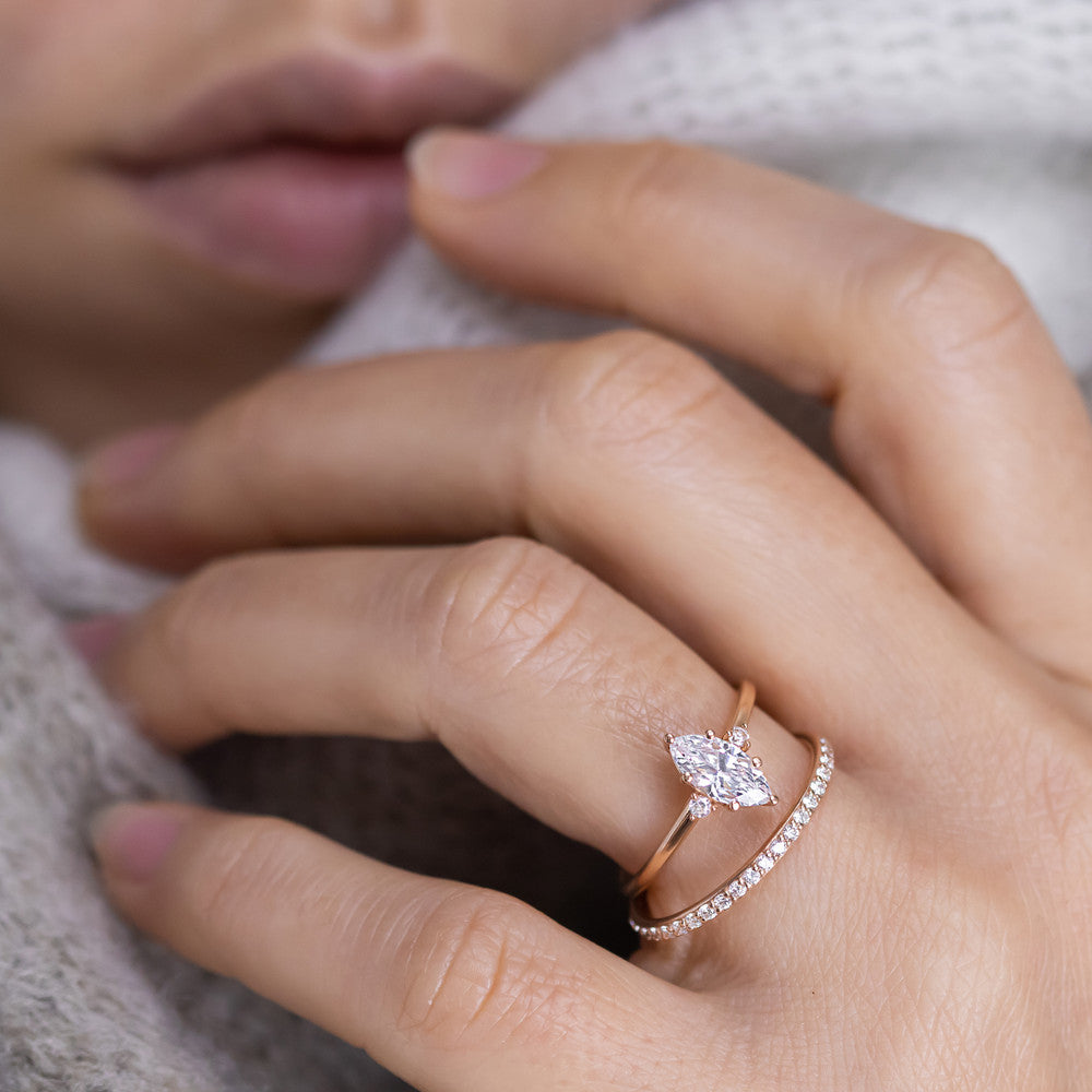 August Marquise Cut Engagement Ring