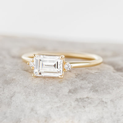 August Emerald-Cut Ethical Engagement Ring