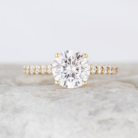 Avril ~ Diamond Side Stone Ring