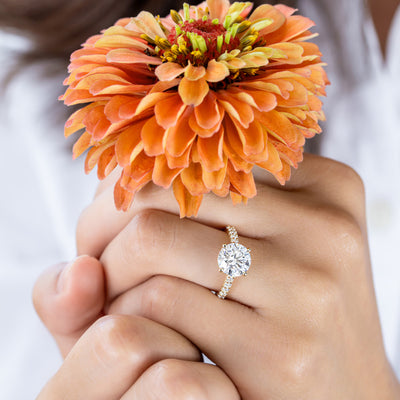 Avril ~ Diamond Side Stone Ring