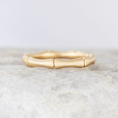 Bamboo Motif  Gold Ring