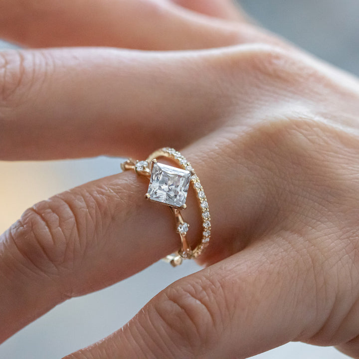 Catalina ~ Offset Princess Cut Ring