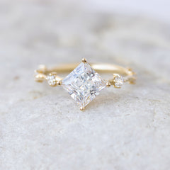 Catalina ~ Offset Princess Cut Ring