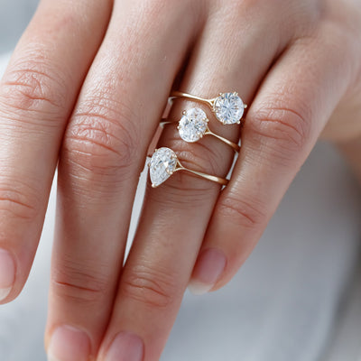 Six Prong Clementine Brilliant Cut Engagement Ring