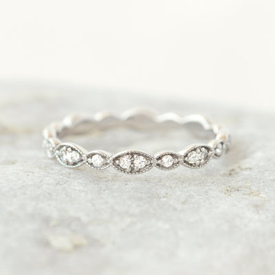 Flora Diamond Eternity Wedding Band