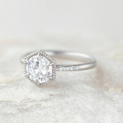 Leila Hexagon Ethical Engagement Ring