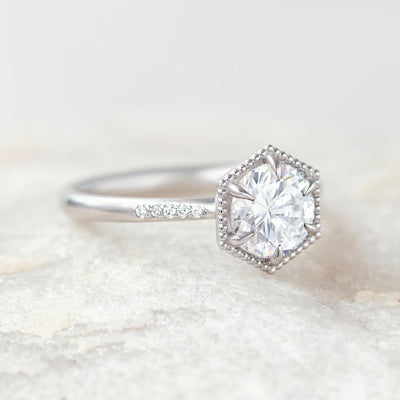 Leila Hexagon Ethical Engagement Ring