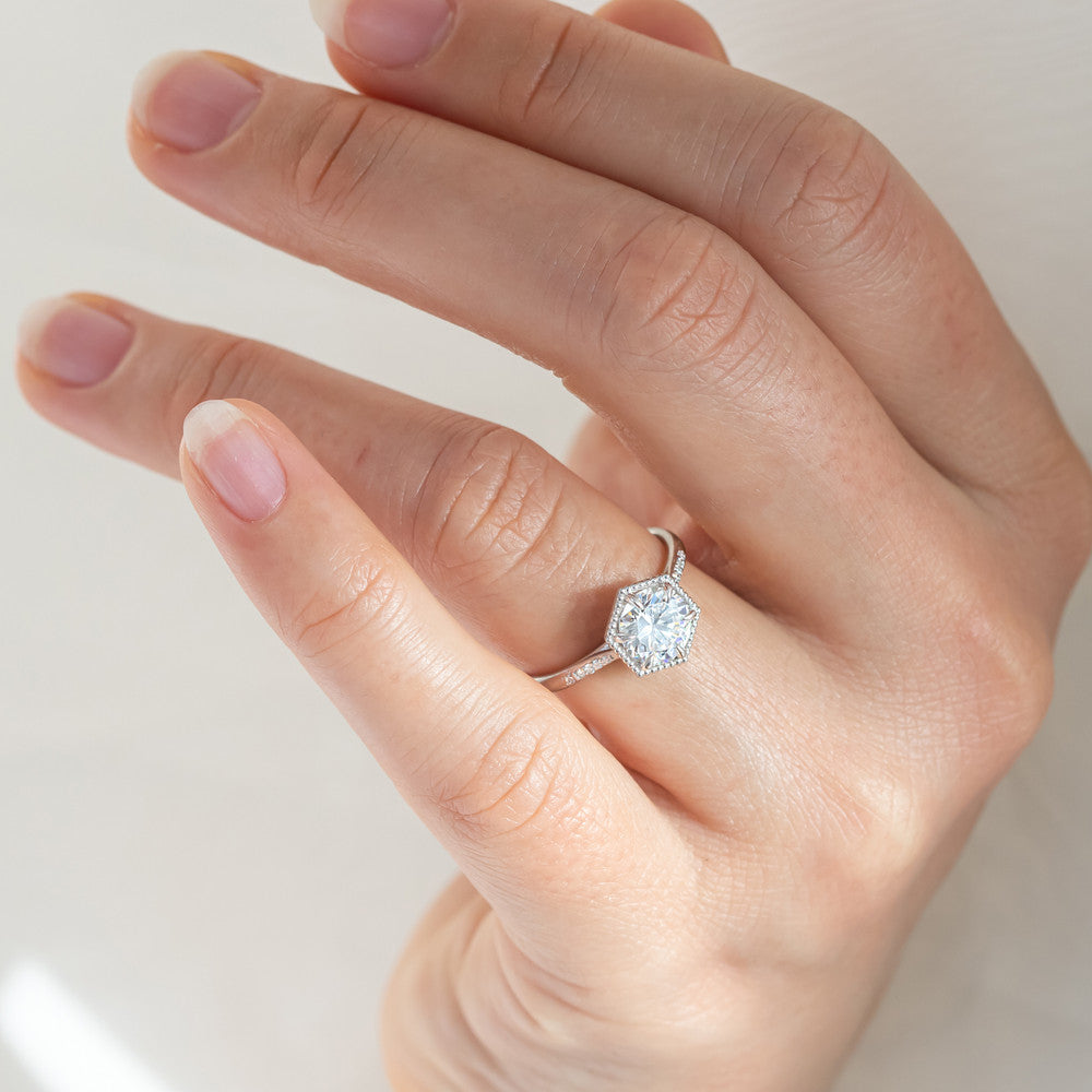 Leila Hexagon Ethical Engagement Ring