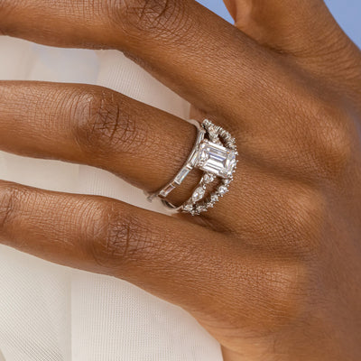Violet ~ Diamond Baguette Ring