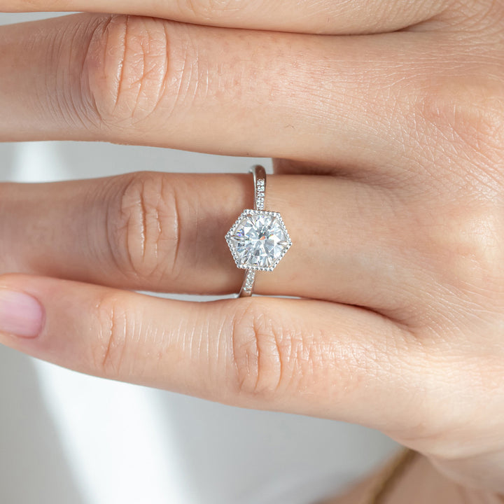Laura Preshong Leila Hexagon Engagement Ring Laura Preshong Jewelry