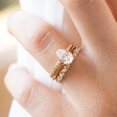 Clementine Pear Cut Solitaire