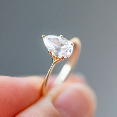 Clementine Pear Cut Solitaire