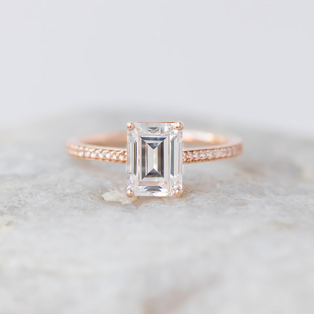 Ella Emerald Cut Solitaire