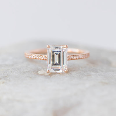 Ella Emerald Cut Solitaire