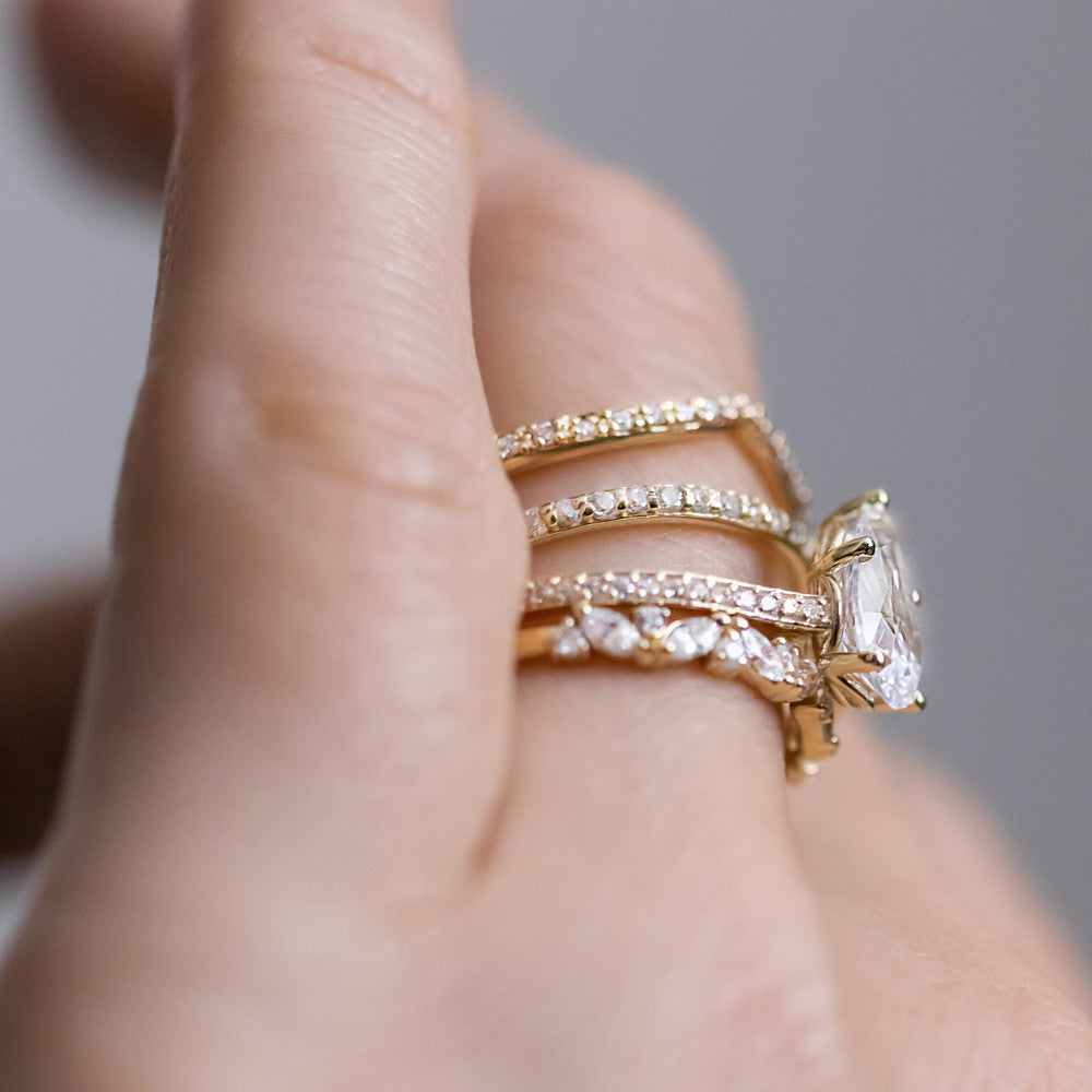 Elsie ethical pear cut diamond engagement ring