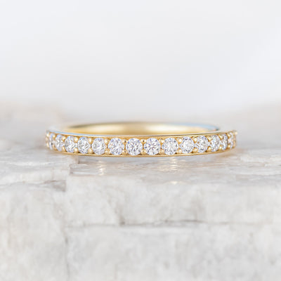 Esther Diamond Wedding Band Yellow Gold