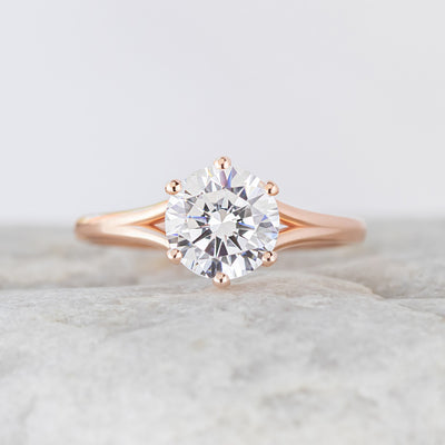 Finn Split Band Solitaire Engagement Ring