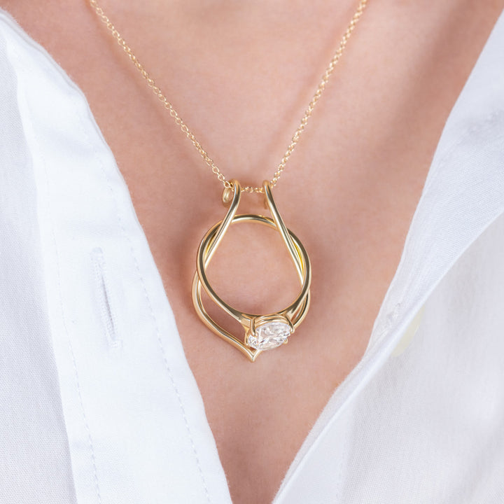 Ring holder necklace on sale