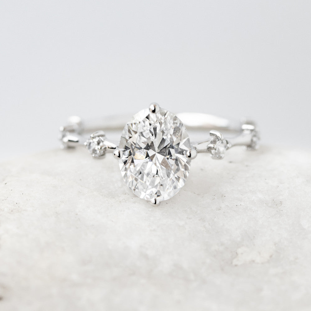 Catalina ~  Side Stone Diamond Ring