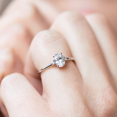 August Oval Cut Engagement Ring