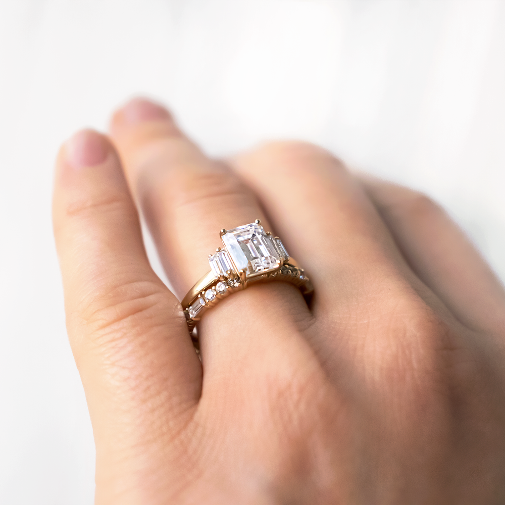 Kinsley Emerald Cut Engagement Ring