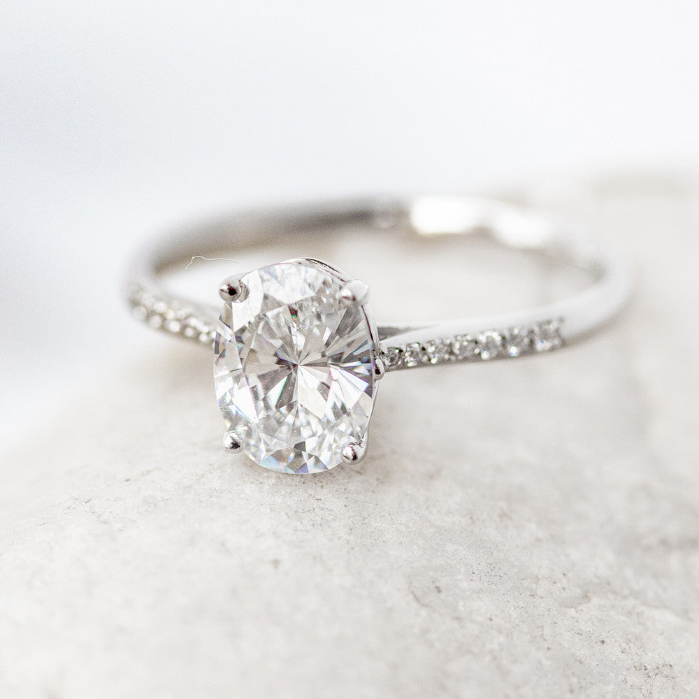 Lila Fleur-de-lis engagement ring