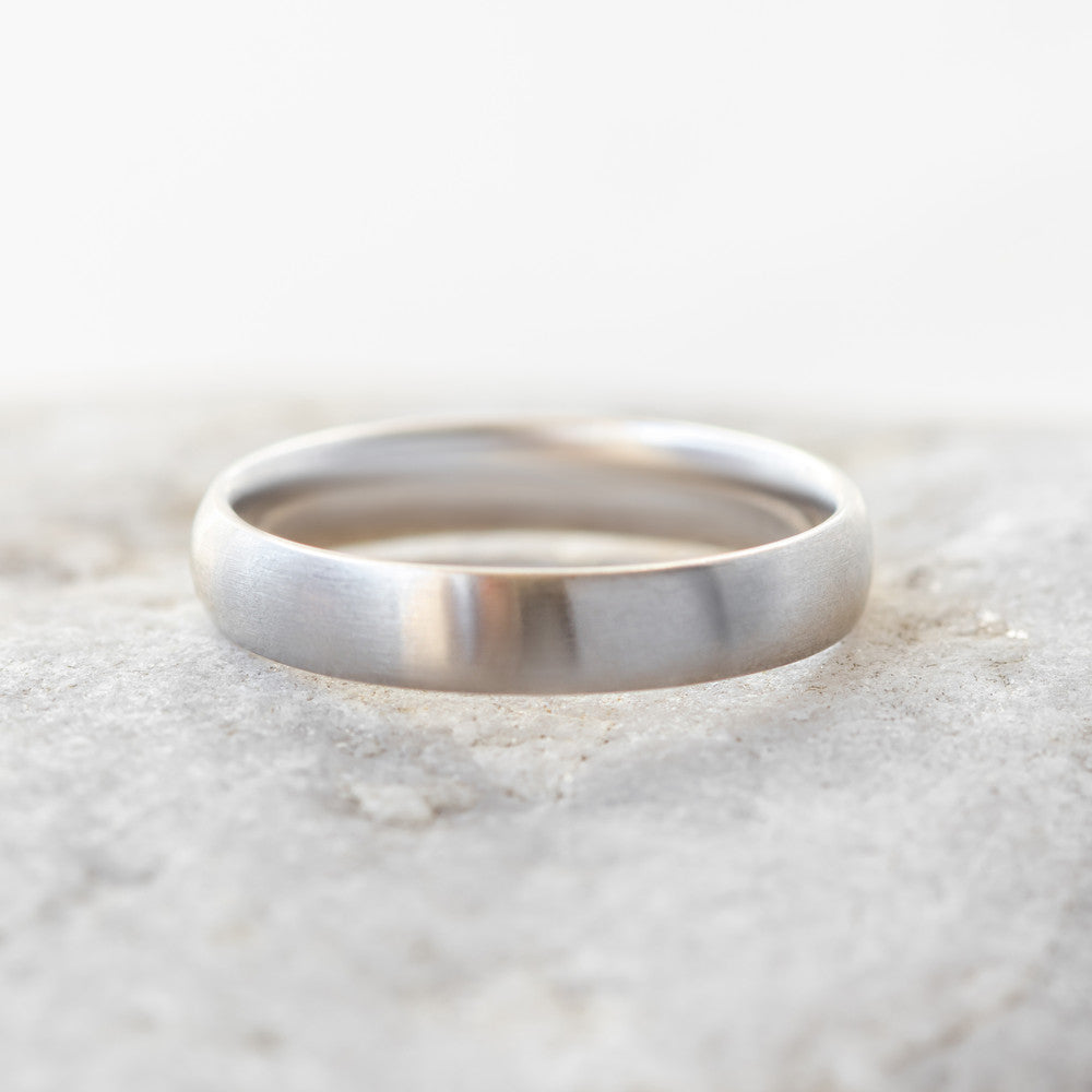  Mark 4mm Wedding Band - Platinum Matte