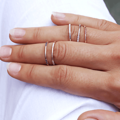 Delicate ethical stacking rings