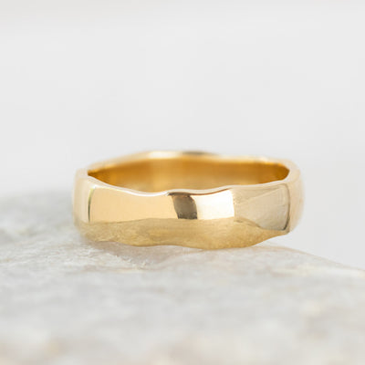 Torn Edge men's wedding band