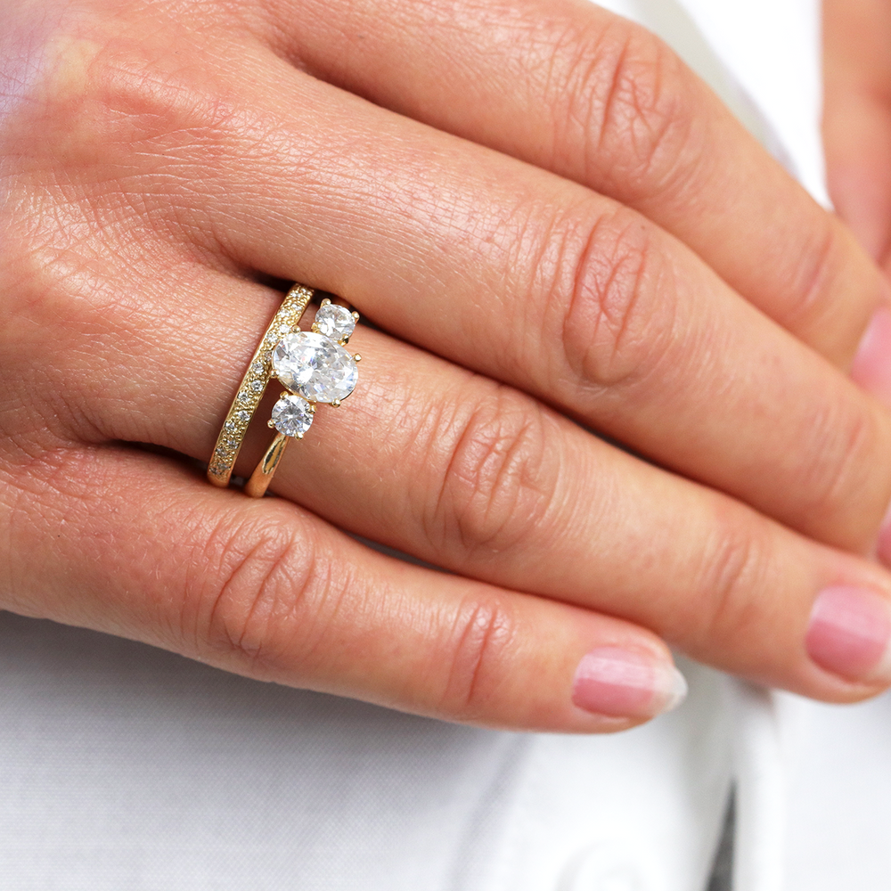 Oval shaped stone rings on sale