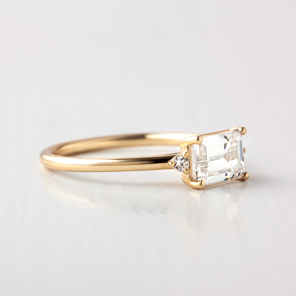 August Emerald-Cut Ethical Engagement Ring