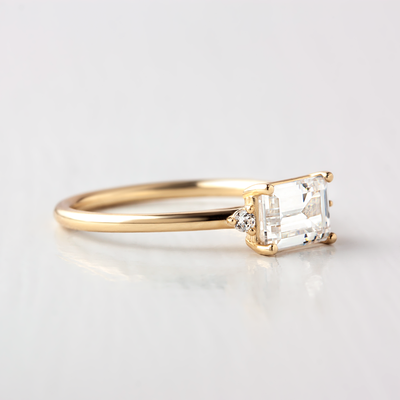 August Emerald-Cut Ethical Engagement Ring