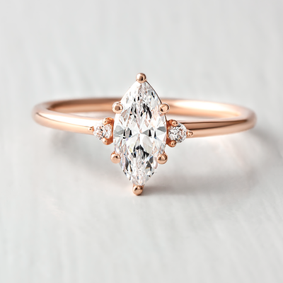 August Marquise Cut Engagement Ring