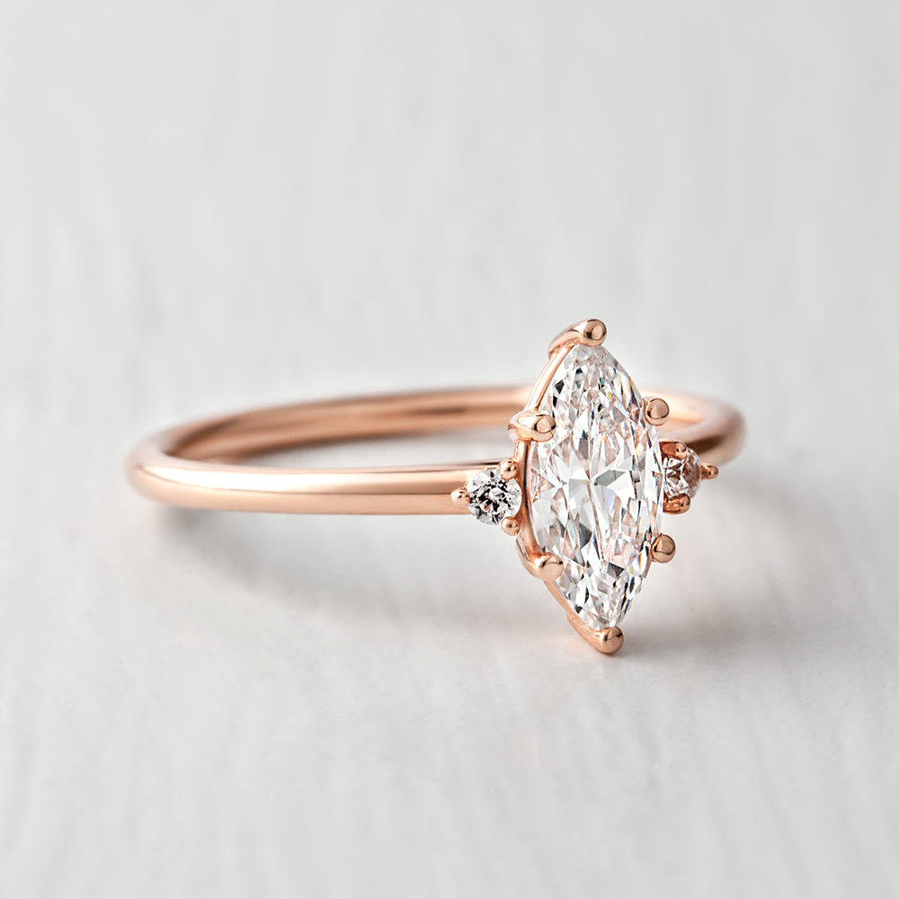 August Marquise Cut Engagement Ring