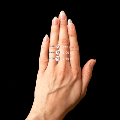 Oval Cut Diamonds On Hand