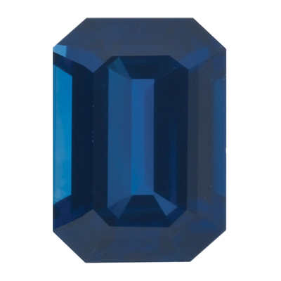 7x5mm Emerald Cut Genuine Blue Sapphire