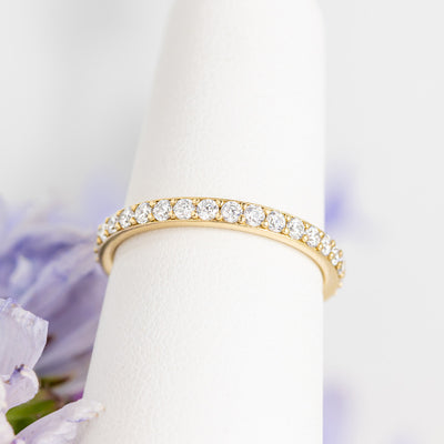 Esther Diamond Wedding Band Yellow Gold