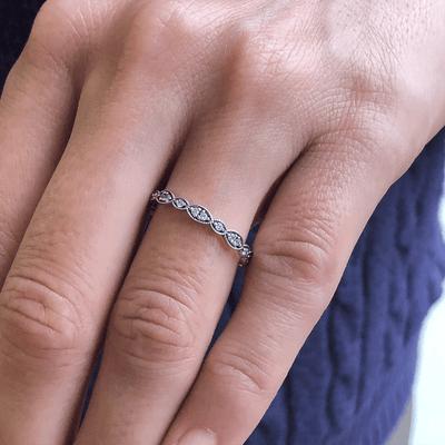 Flora Diamond Eternity Wedding Band