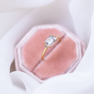 August Emerald-Cut Ethical Engagement Ring