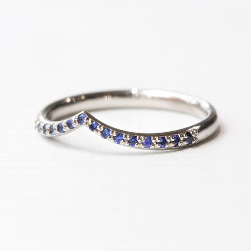 Victory Sapphire Wedding Band