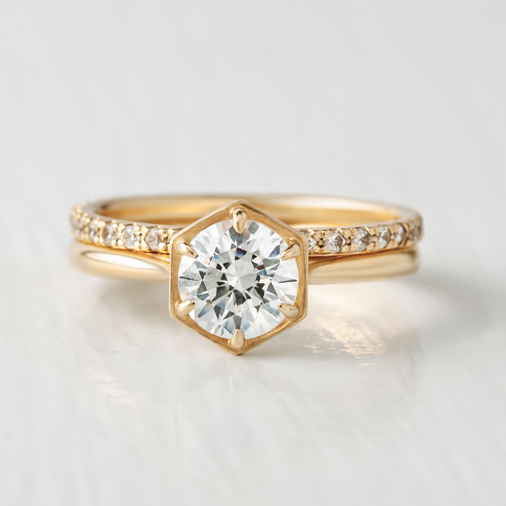 Loie Hexagon Ethical Engagement Ring