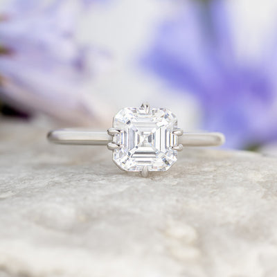 Six Prong Solitaire Ring Asscher Cut