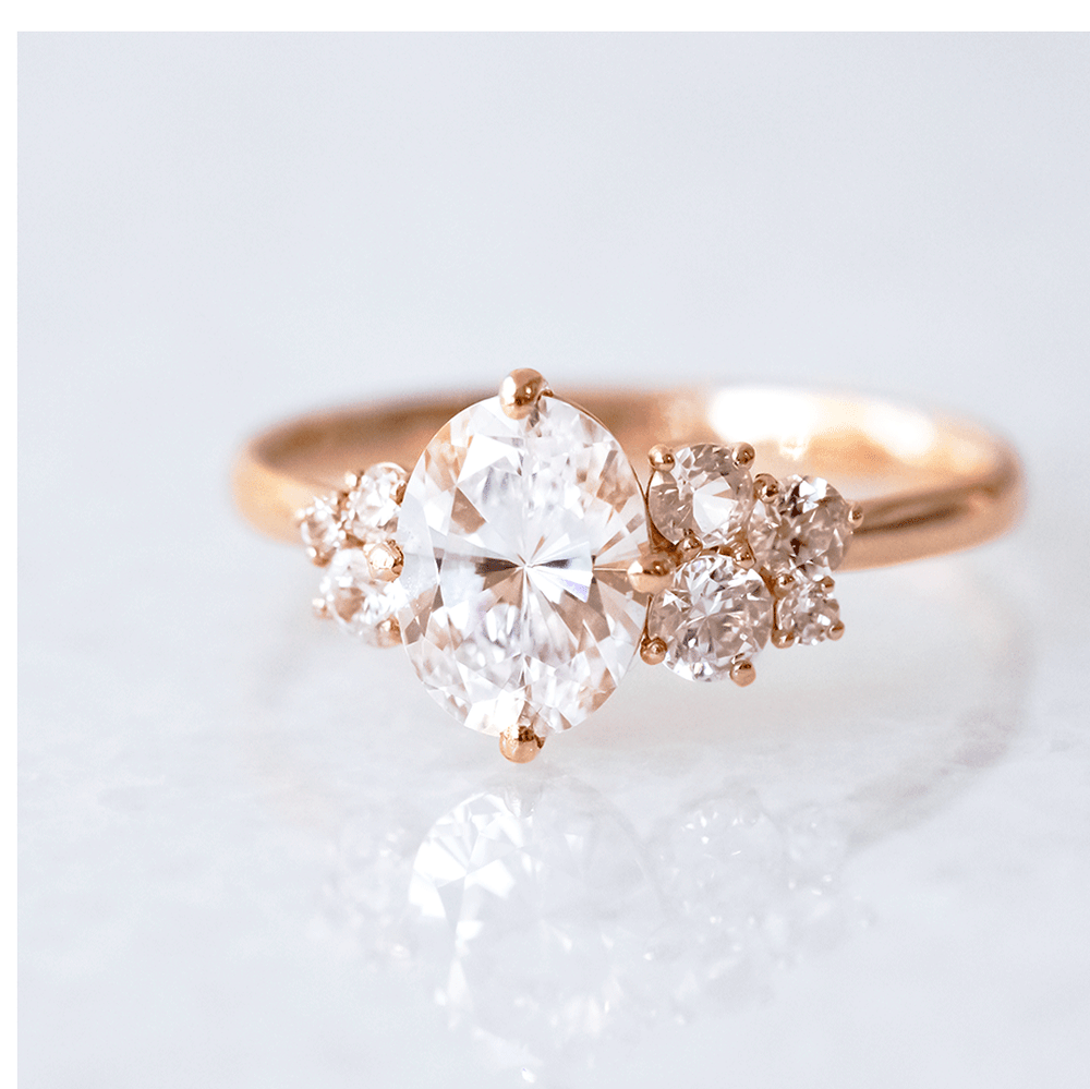 Portia ~ Oval Cut Cluster Ring