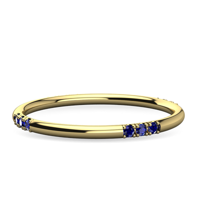 Delicate ethical sapphire stacking ring