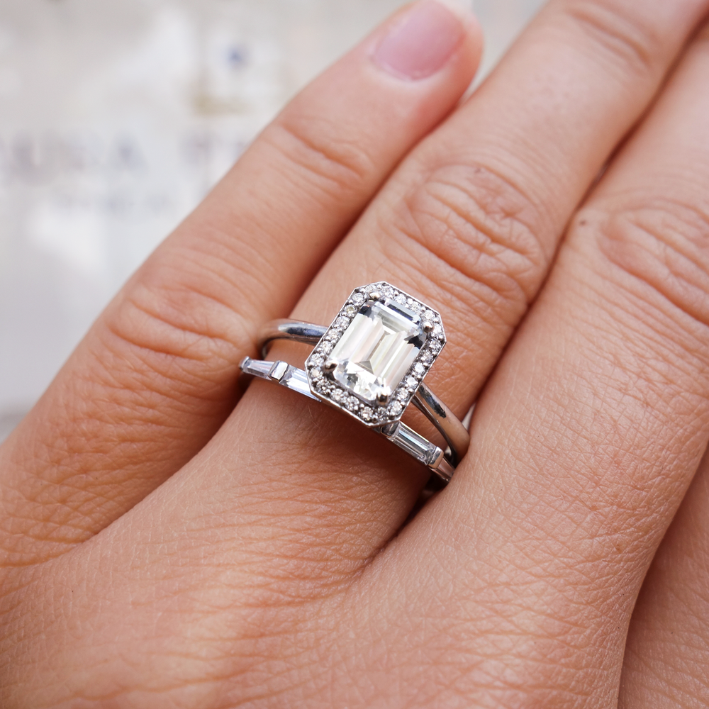 Violet ~ Diamond Baguette Ring